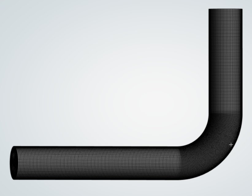 Base hexahedral surface mesh of the duct fluid volume