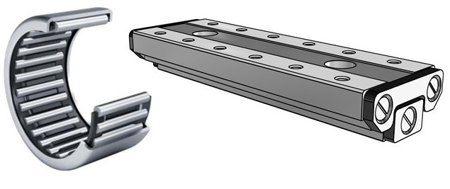 Needle bearing and linear slide rail selected for the mechanism